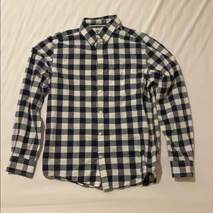 Old Navy Med. Blue & White Gingham LS Button Down